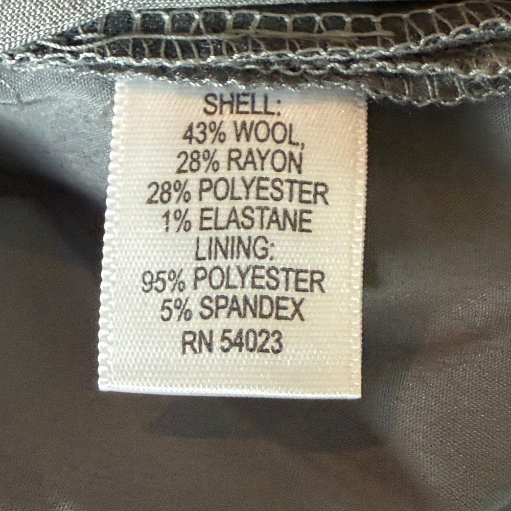 Banana Republic Jackson Fit Pants Womens 8P Gray Wool Blend Fully Lined NWT - Picture 4 of 16